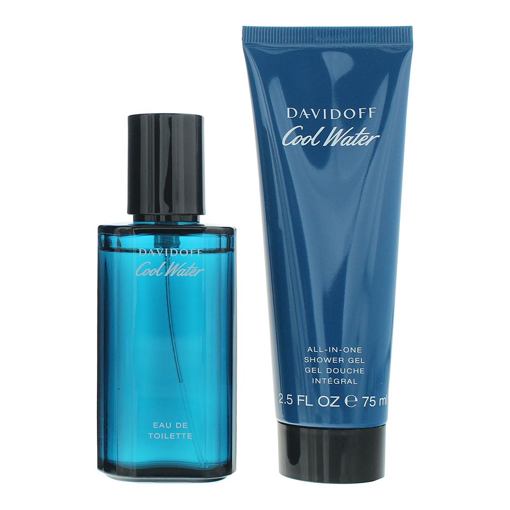Davidoff Cool Water 40ml Eau de Toilette Gift Set 75ml Shower Gel 75ml for Him
