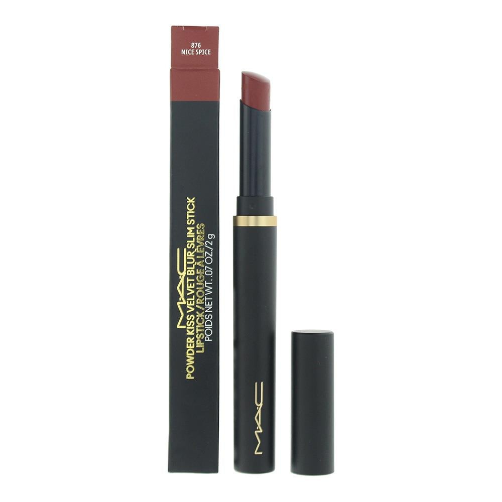 MAC Powder Kiss Velvet Blur Slim Stick 2g  Lipstick - 876 Nice Spice