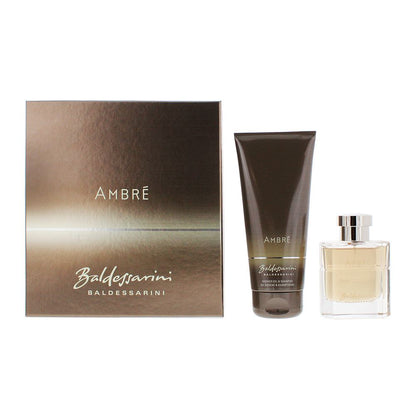 Baldessarini Ambre 50ml Eau de Toilette Gift Set 200ml Shower Gel for Him