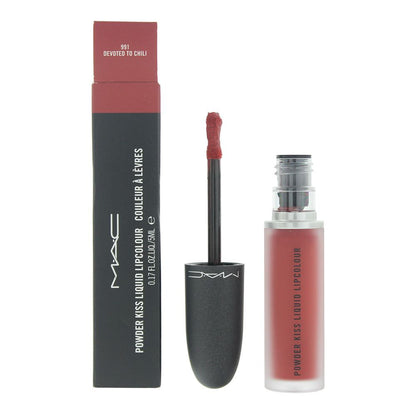 MAC Powder Kiss 5ml Liquid Lipcolour - 991 Devoted To Chili