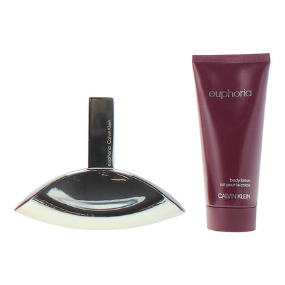 Calvin Klein Euphoria 100ml Eau de Parfum Gift Set 100ml Body Lotion 100ml for Her