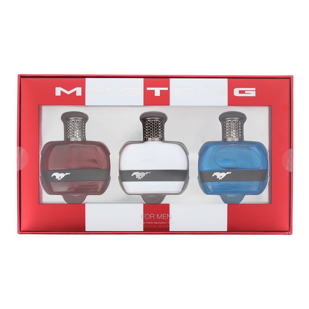 Mustang 30ml Eau de Toilette Gift Set - Red, White, Blue for Him