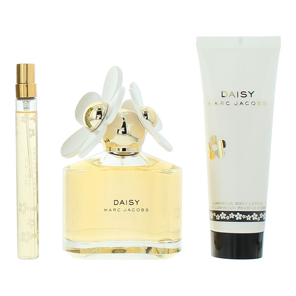 Marc Jacobs Daisy 100ml Eau de Toilette Gift Set 10ml Eau de Toilette, 75ml  Body Lotion for Her