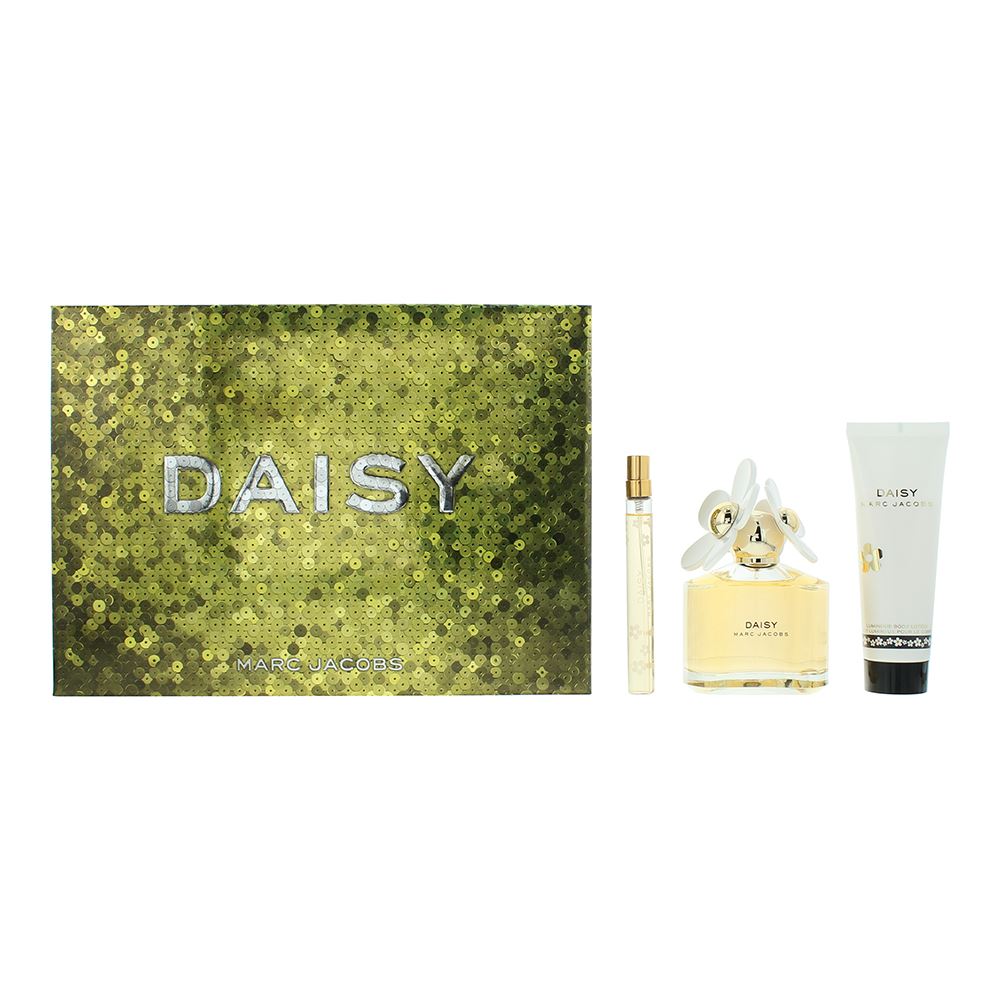 Marc Jacobs Daisy 100ml Eau de Toilette Gift Set 10ml Eau de Toilette, 75ml  Body Lotion for Her