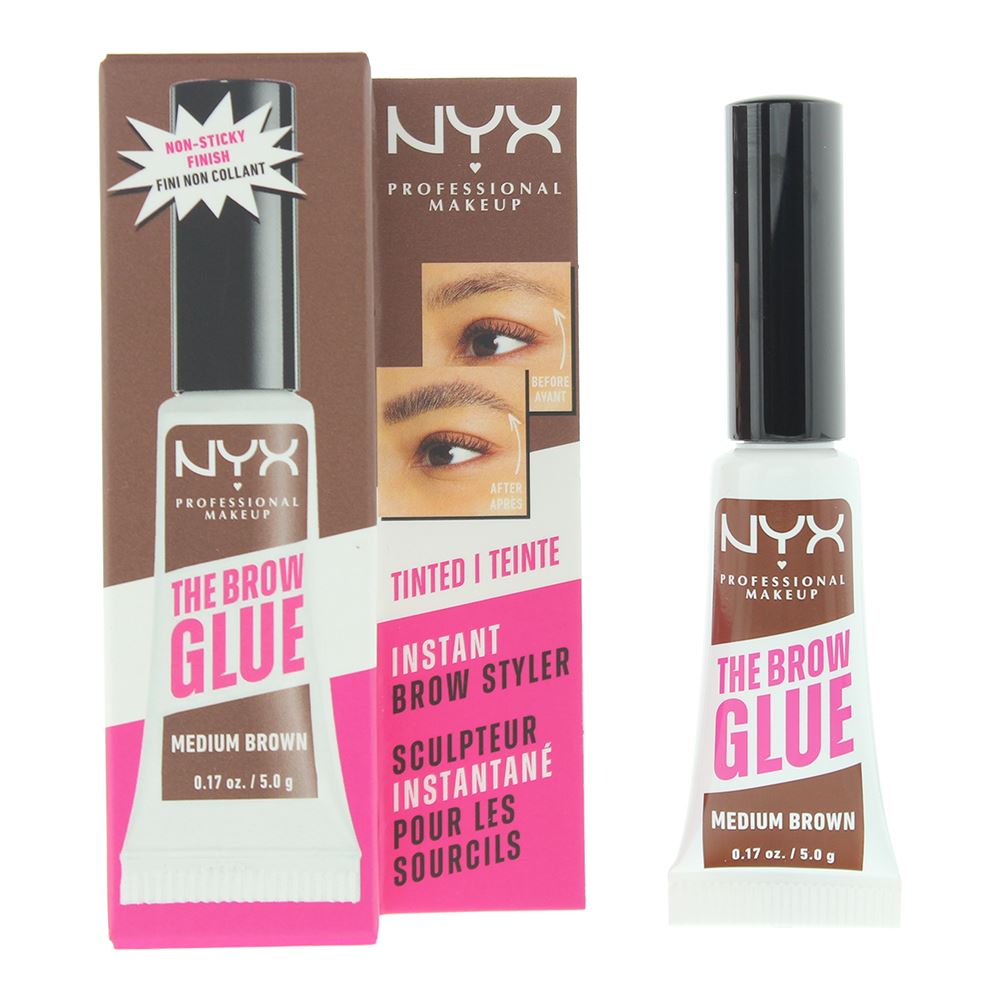 NYX The Brow Glue 5g Brow Gel - Medium Brown