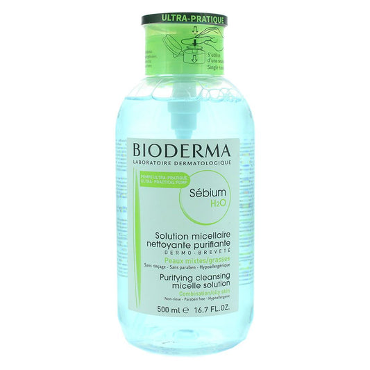 Bioderma Sebium H2O 500ml Purifying Cleansing Micelle Solution For Combination and Oily Skin