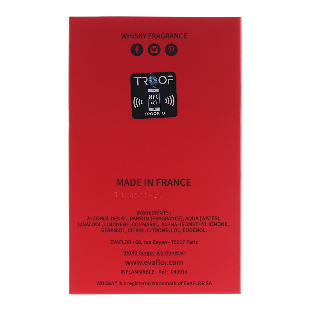 Evaflor Whisky Red 100ml  Eau De Toilette Spray For Him