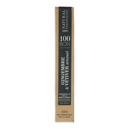 100 Bon Gingembre & Vetiver Sensuel 15ml Eau De Parfum Refillable for Unisex