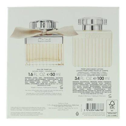 Chloe 50ml Eau de Parfum Gift Set 100ml Body Lotion for Her