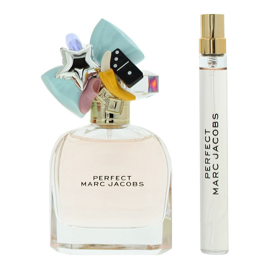 Marc Jacobs Perfect 50ml Eau De Parfum Gift Set 10ml  Eau De Parfum for Her
