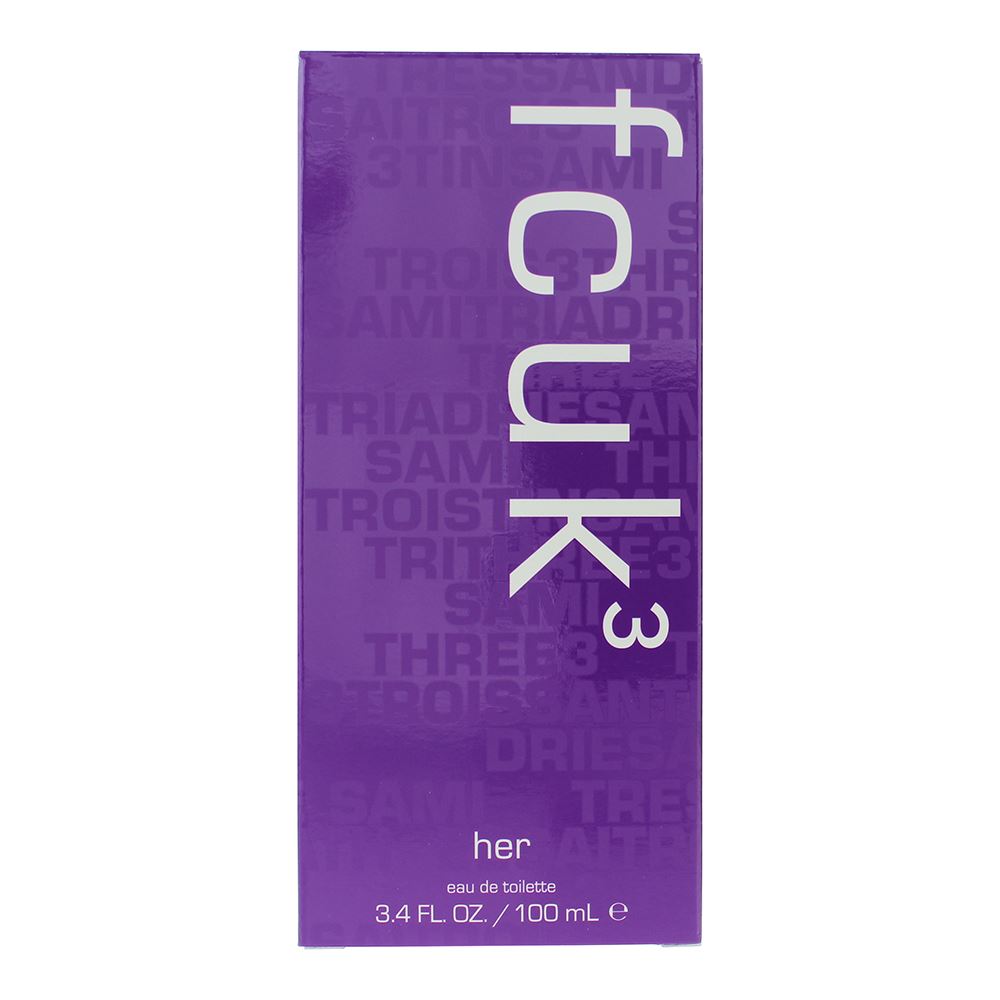 FCUK 3 Her 100ml Eau de Toilette Spray for Her
