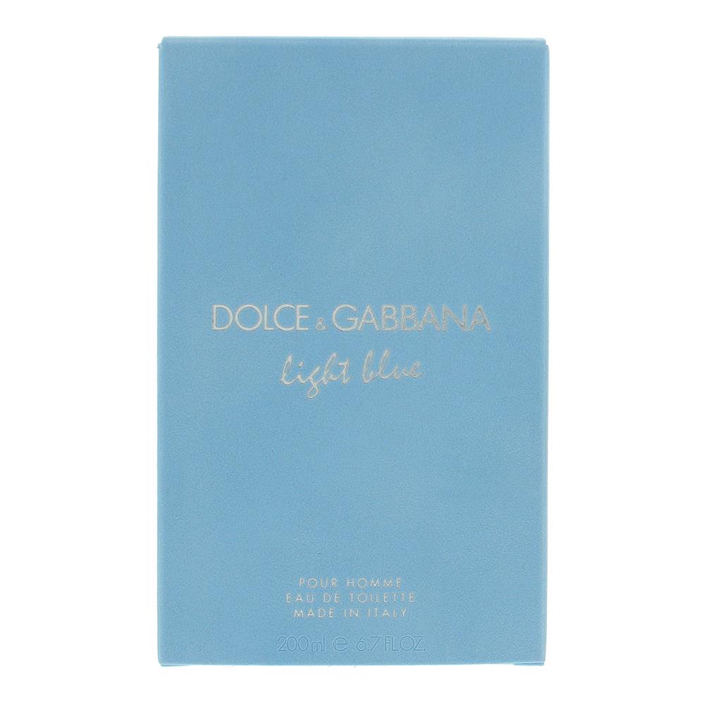 Dolce & Gabbana Light Blue Pour Homme 200ml Eau de Toilette Spray for Him