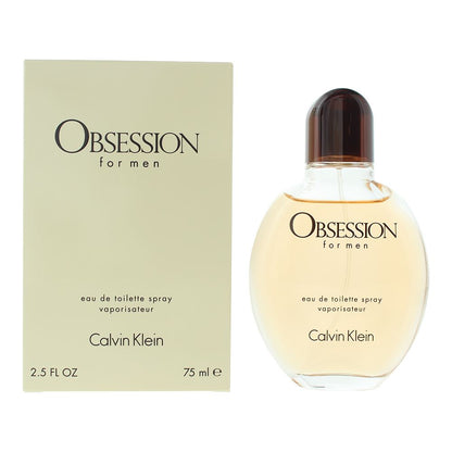 Calvin Klein Obsession For Men 75ml Eau de Toilette Spray for Him