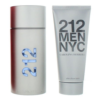Carolina Herrera 212 Men NYC 100ml  Eau de Toilette Gift Set 100ml Aftershave Balm for Him