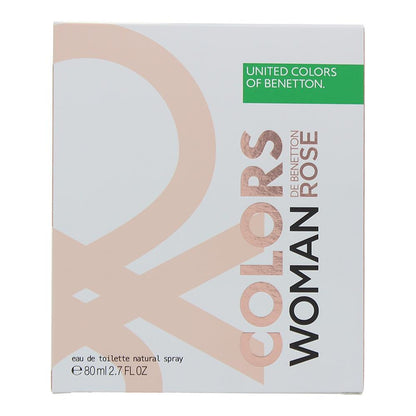 United Colors of Benetton Colors Woman Rose 80ml Eau de Toilette Spray for Her