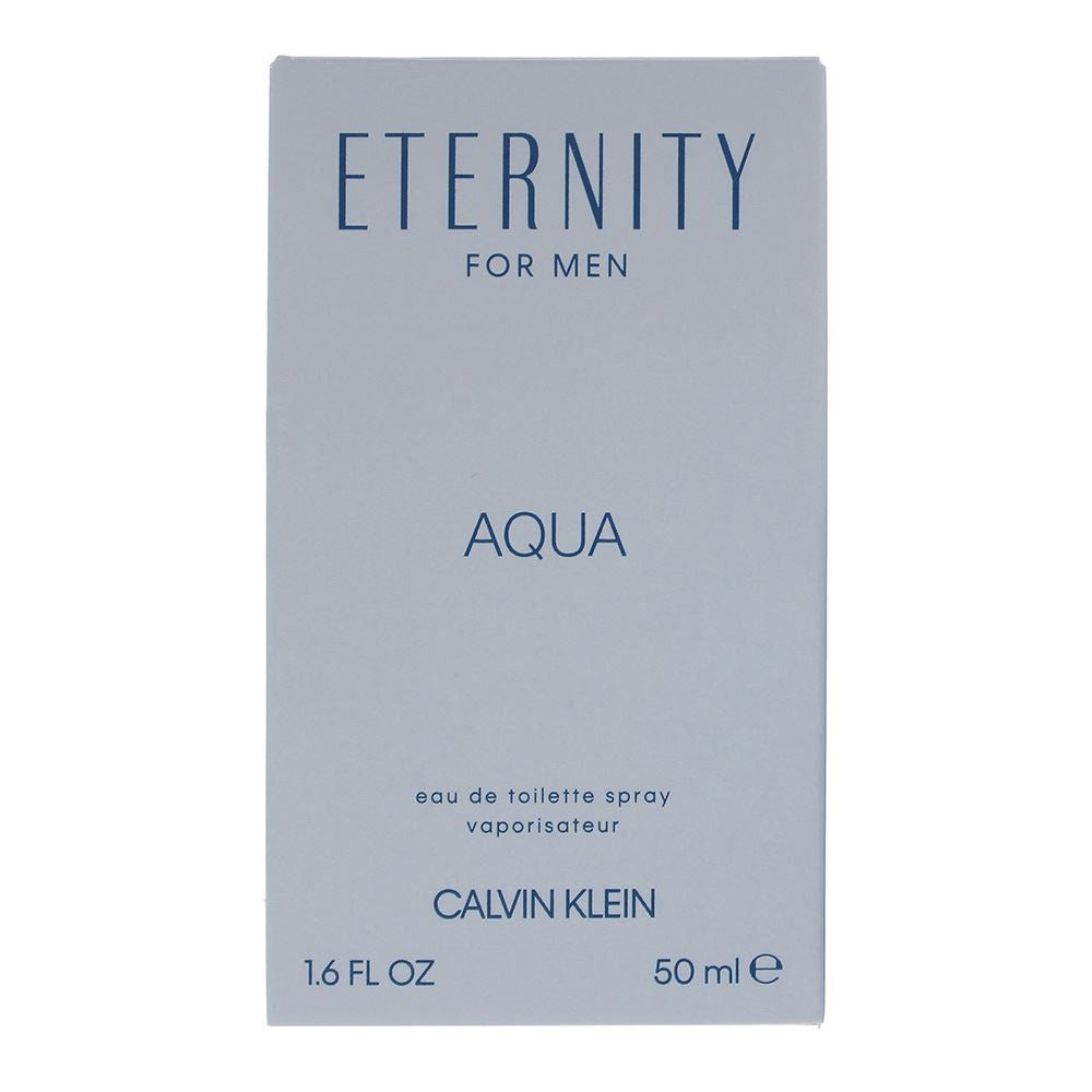 Calvin Klein Eternity For Men Aqua 50ml Eau de Toilette Spray for Him
