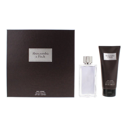 Abercrombie & Fitch First Instinct 100ml Eau de Toilette Gift Set 200ml Shower Gel for Him