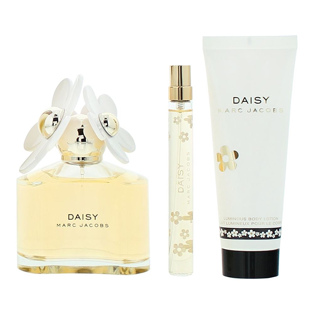 Marc Jacobs Daisy 100ml Eau de Toilette Gift Set 10ml Eau de Toilette, 75ml  Body Lotion for Her