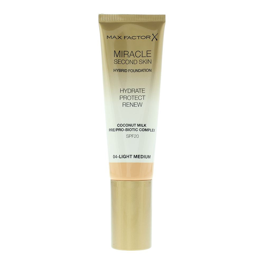 Max Factor Miracle Second Skin Hybrid 30ml  Foundation - 04 Light Medium SPF 20