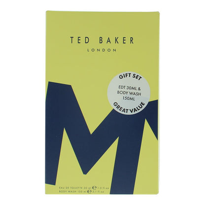 Ted Baker M 30ml  Eau De Toilette Gift Set For Him 150ml  Body Wash