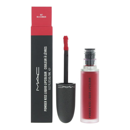 MAC Powder Kiss 5ml Liquid Lipcolour - 987 M.A.C Smash