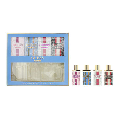 Guess Amore 4 x 7.5ml Eau de Toilette Gift Set: Portofino, Roma, Capri, Venezia for Her